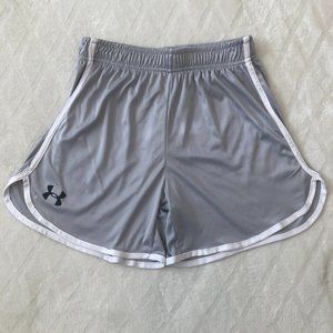 Under Armour Small Women's Athletic Grey Polyester Workout Shorts